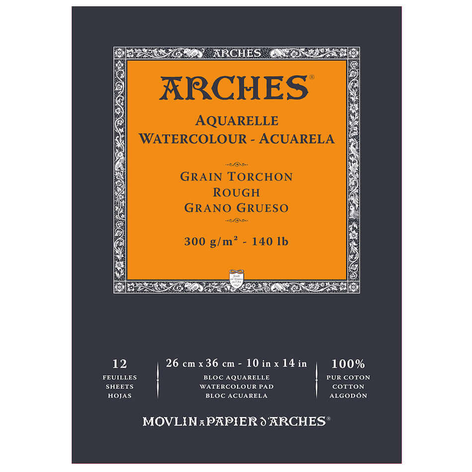 Arches Watercolour Rough Pad 26 x 36 Natural White