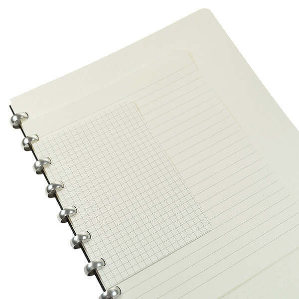 Atoma Amazing Texon Cover Disc-Bound Refillable Notebook Black 210 x 297 - Image 3