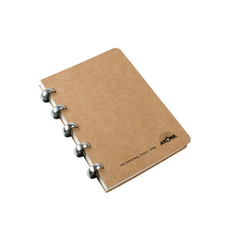 Atoma Amazing Texon Cover Disc-Bound Refillable Notebook Brown 95 x 140