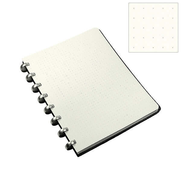 Atoma Pur Disc-Bound Refillable 165 x 210 Notebook Black Leather - Image 2