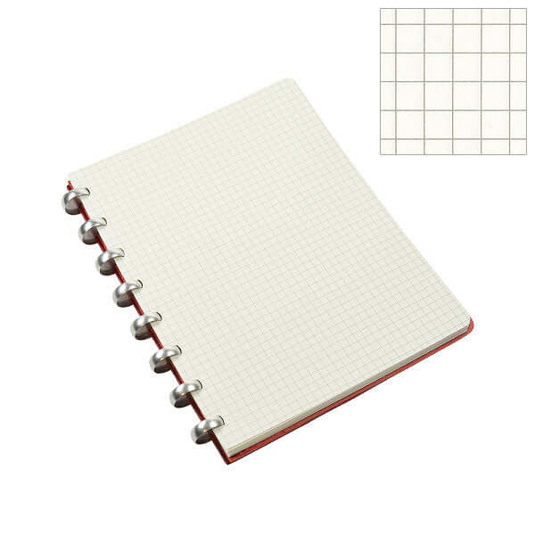Atoma Pur Disc-Bound Refillable 165 x 210 Notebook Red Leather - Image 5