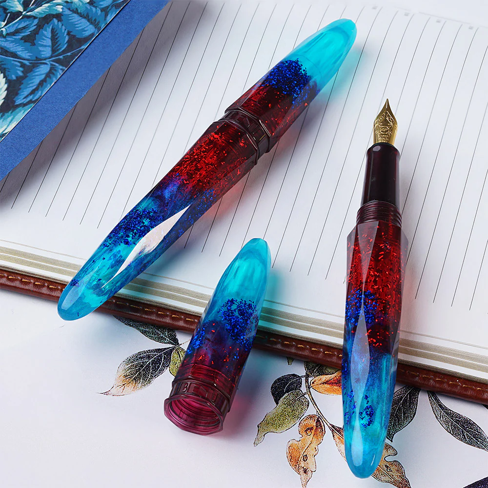 Benu Briolette Fountain Pen Fiery Azure - Image 2