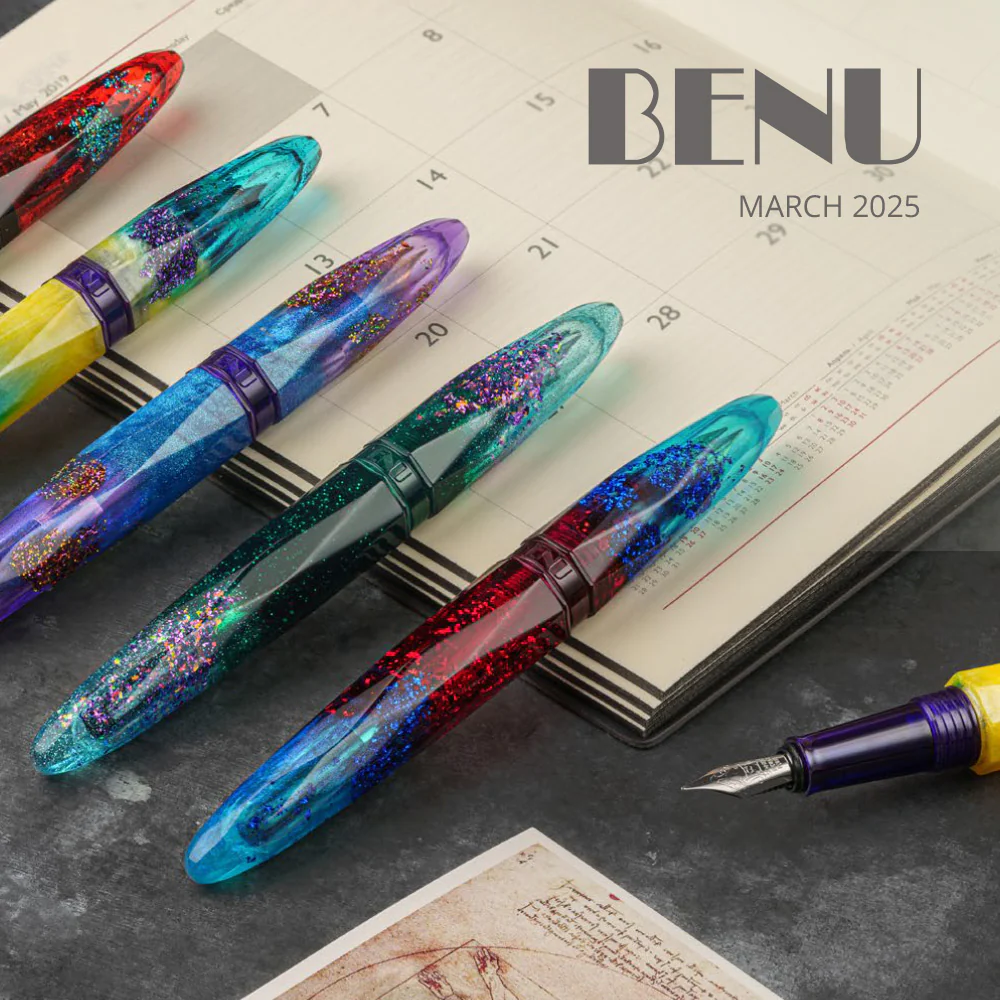 Benu Briolette Fountain Pen Ruby Forest - Image 3