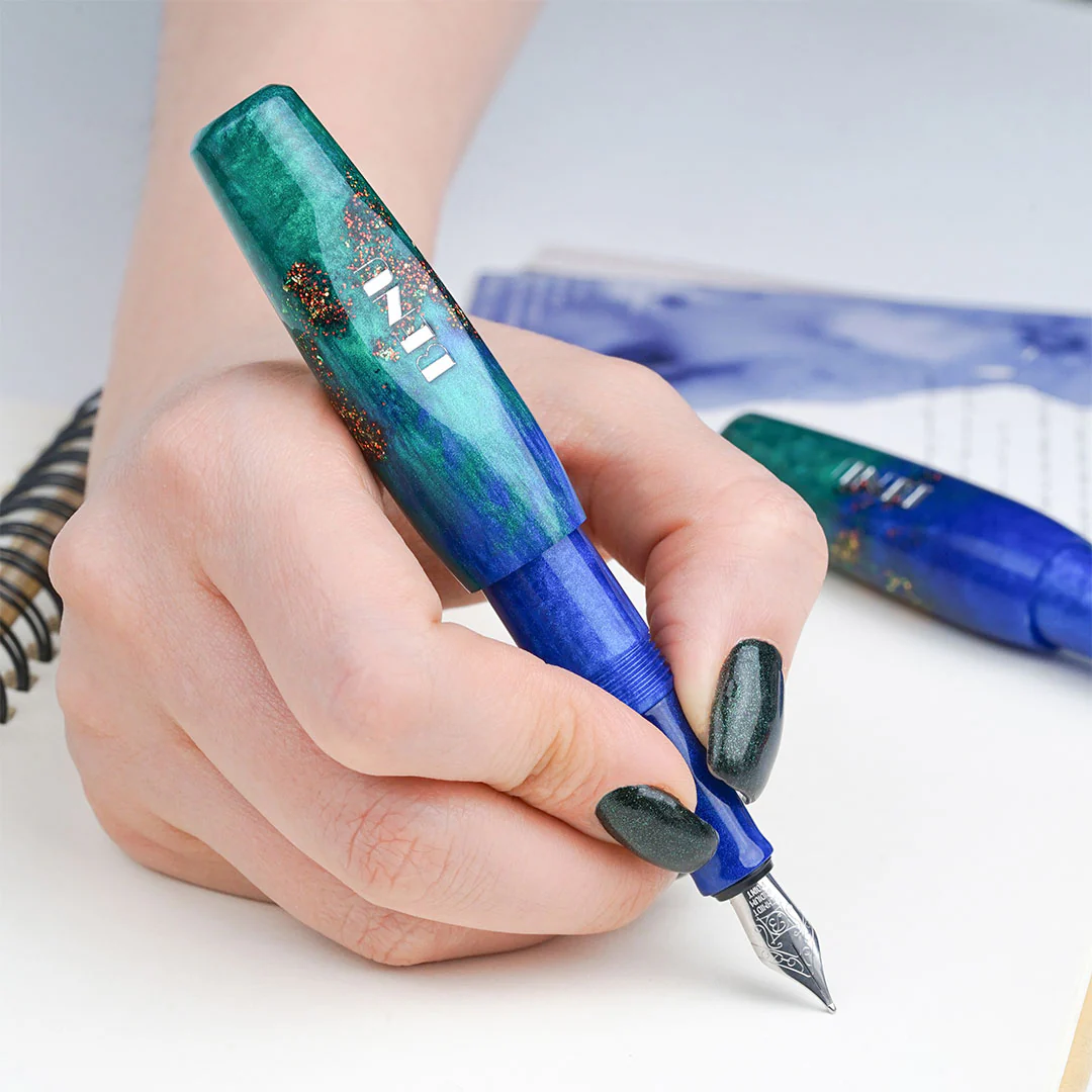 Benu Pixie Pocket Fountain Pen Emerald Sea - Image 2