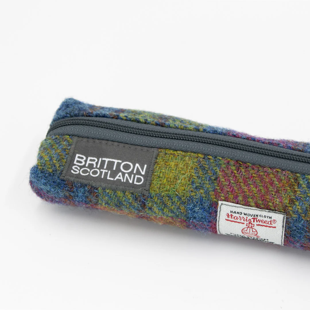 Britton Scotland Handmade Harris Tweed Slim Pencil Case - Image 6
