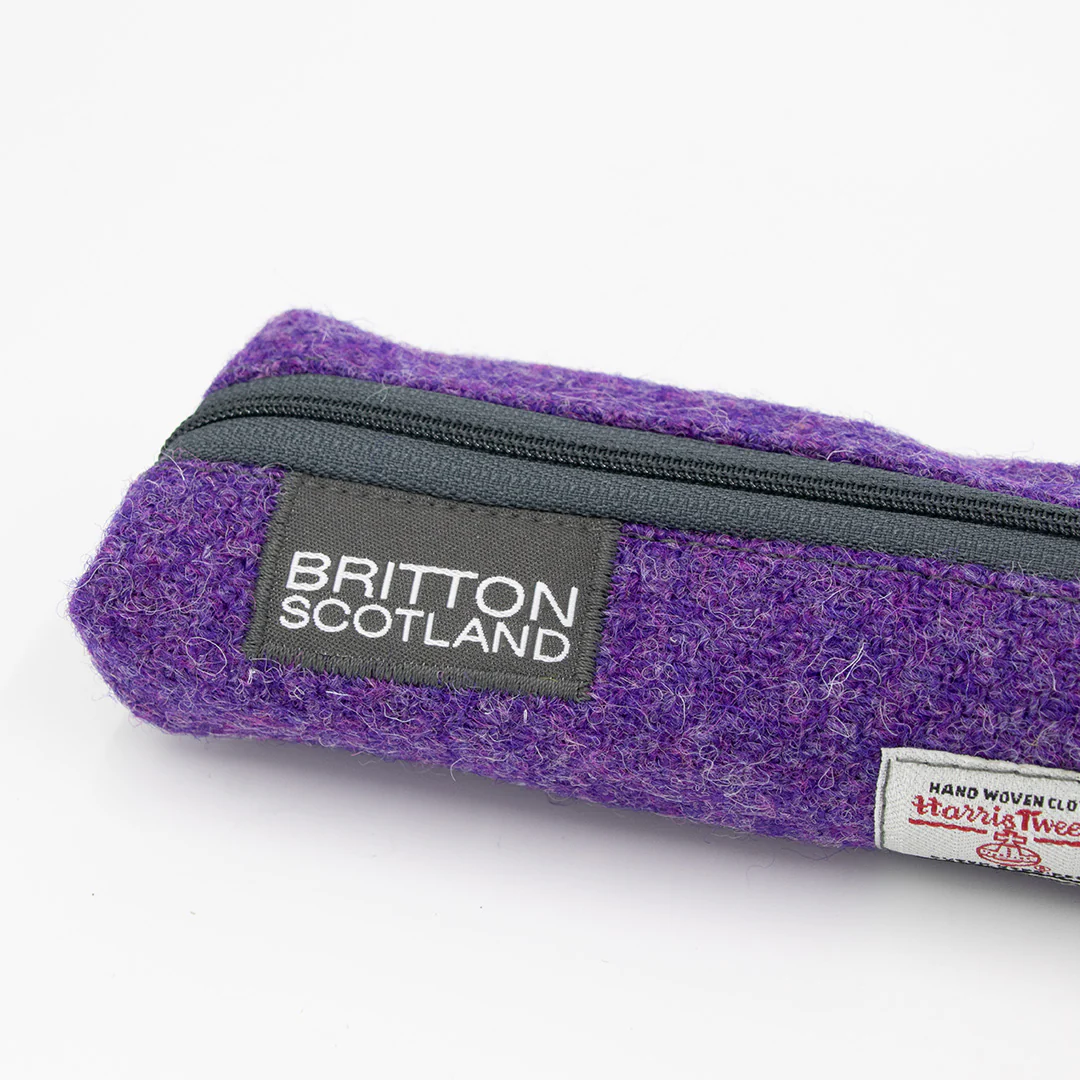 Britton Scotland Handmade Harris Tweed Slim Pencil Case - Image 8