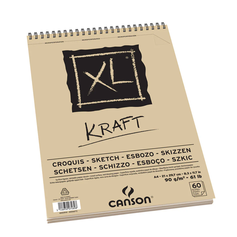 Canson XL Kraft Spiral Pad A4 - Image 2