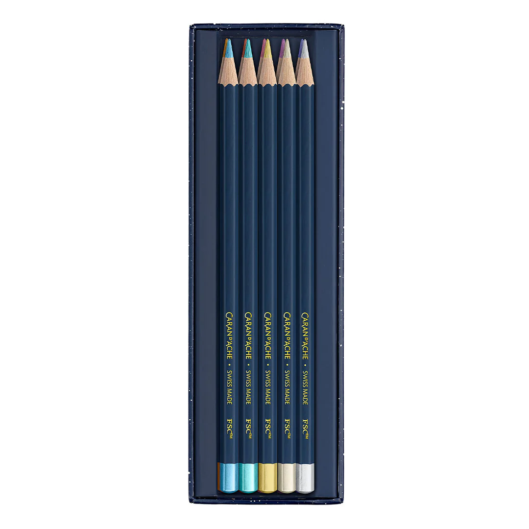 Caran d'Ache 10 Pencil Colour Set Cosmic Blue