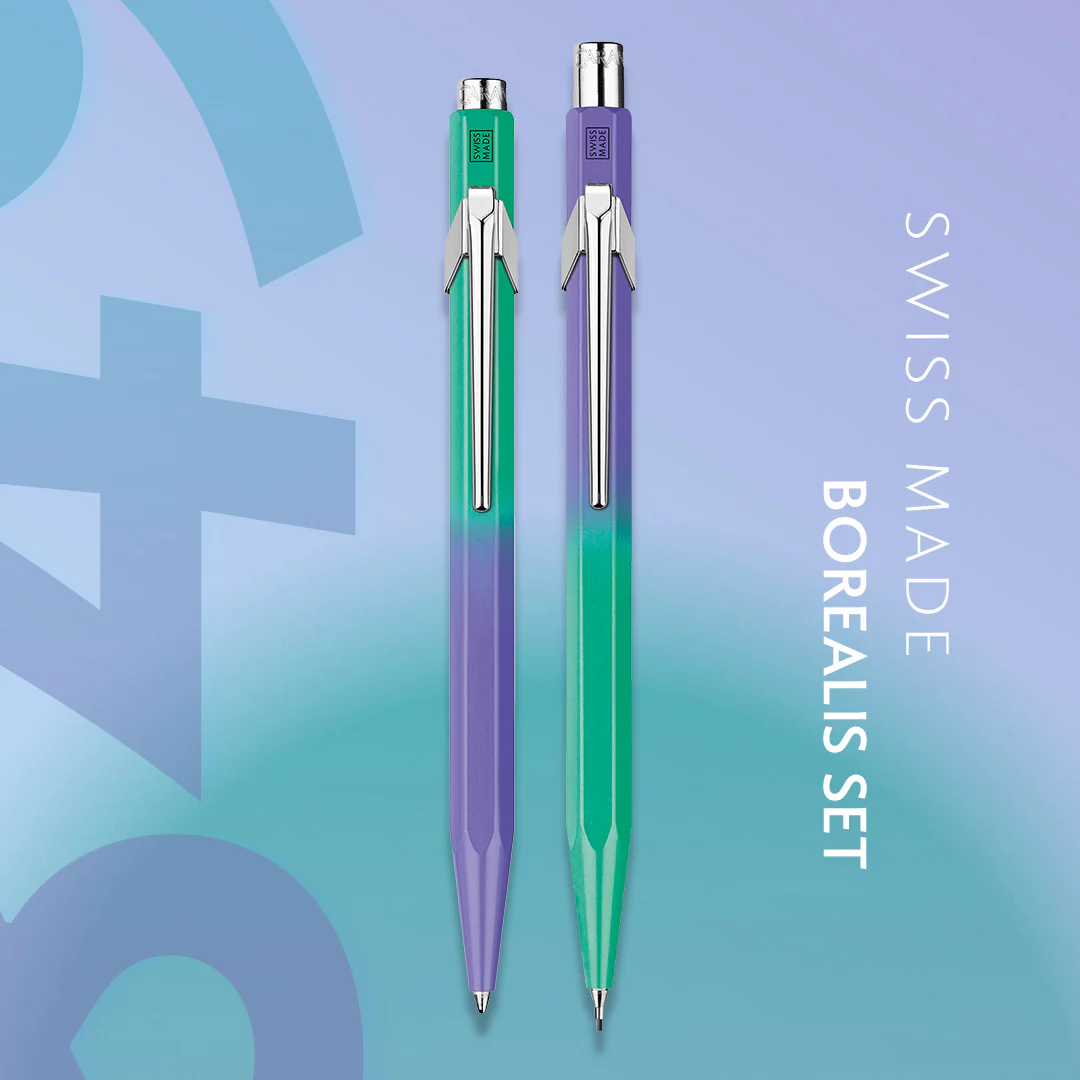 Caran d'Ache 849 Ballpoint Pen & 844 Mechanical Pencil 0.5mm Borealis Set - Image 2