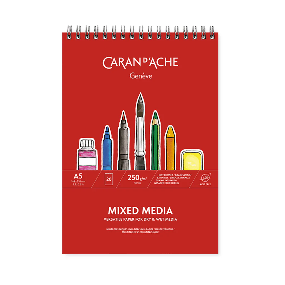 Caran d'Ache A5 Spriral Bound Mixed Media Art Pad