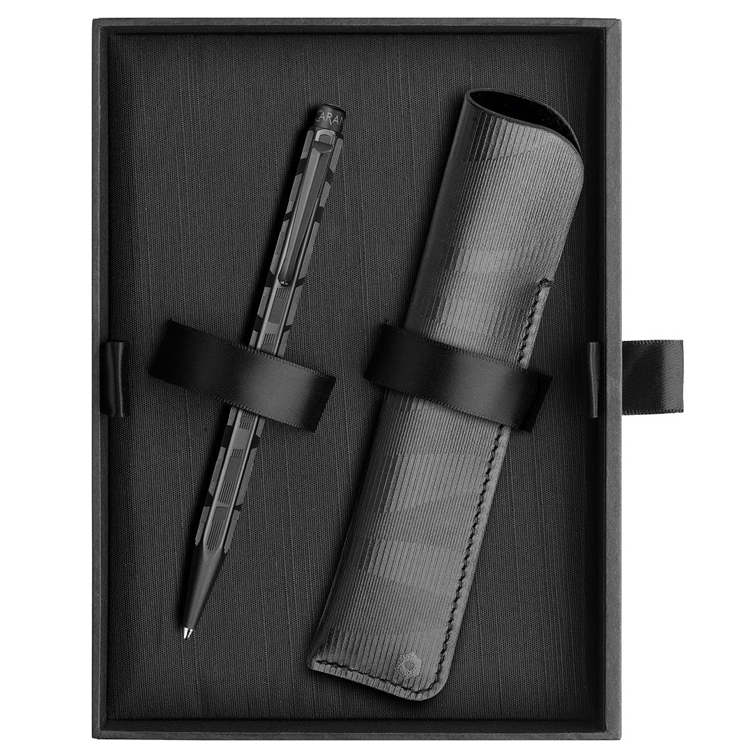 Caran d'Ache Ecridor Ballpoint Pen and Pen Case Black Lines - Image 3