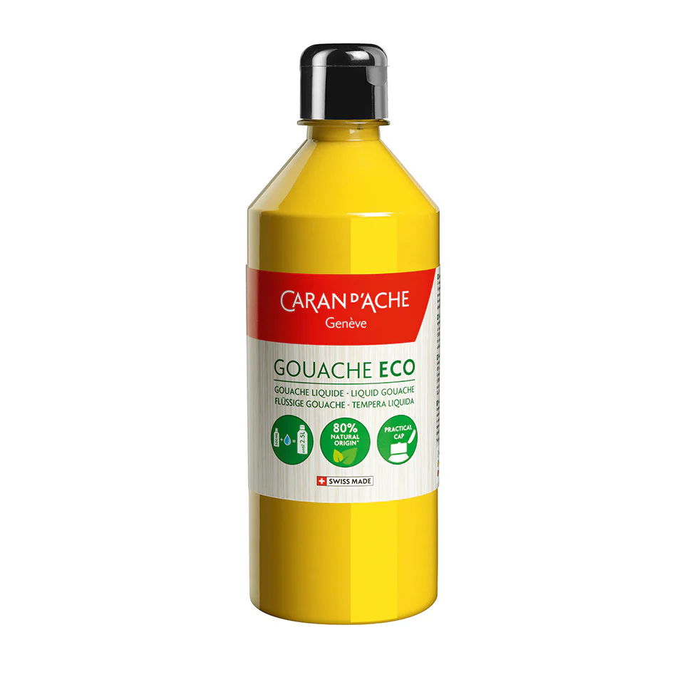 Caran d'Ache Gouache ECO Liquid 500ml Primary Colours - Image 3