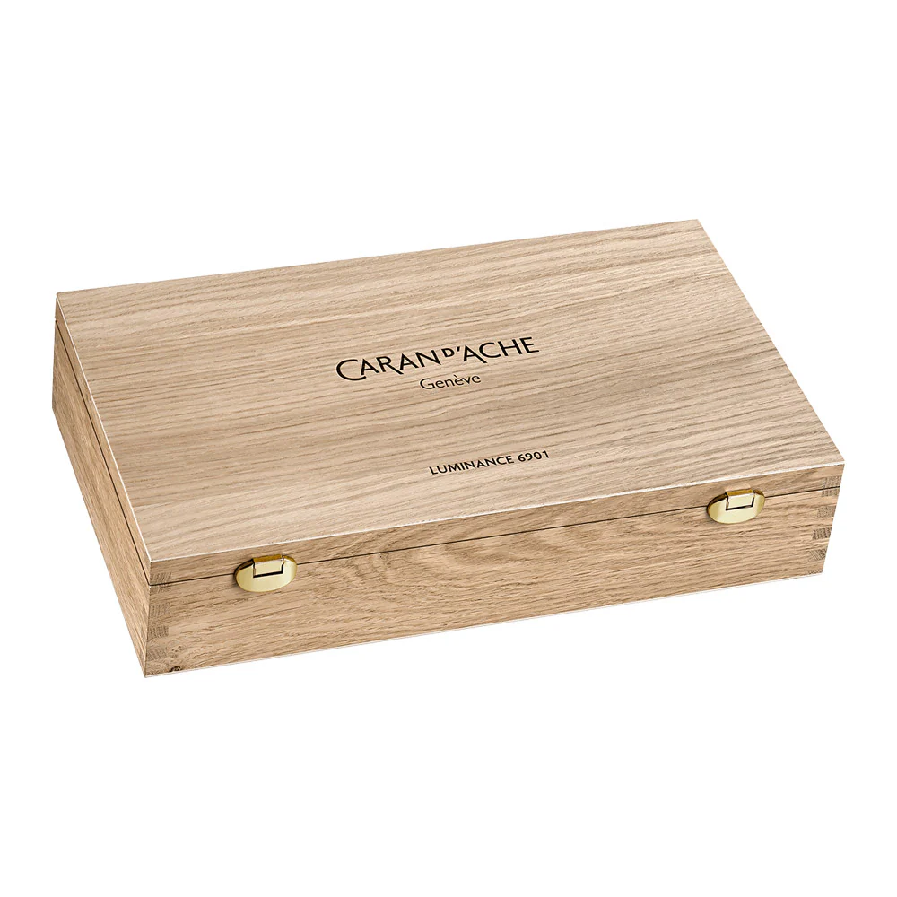 Caran d'Ache Luminance 6901 Luxury Wooden Box with 100 Pencil Set - Image 5
