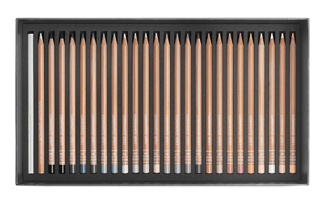 Caran d'Ache Luminance 6901 Professional Permanent Colour Pencil Box of 100 Assorted Coloured Pencils, 1 Pencil Blender + 1 Full Blender - Image 3