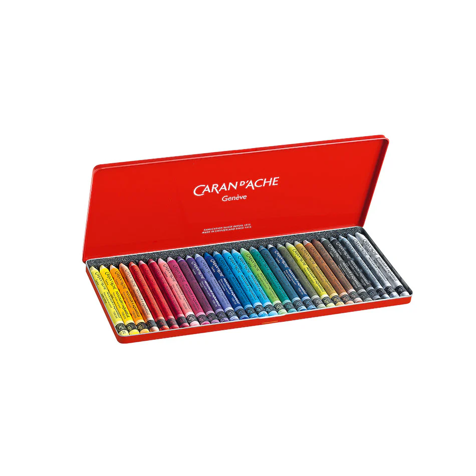 Caran d'Ache Neocolor II Water Soluble Wax Pastels Box of 30 - Image 2