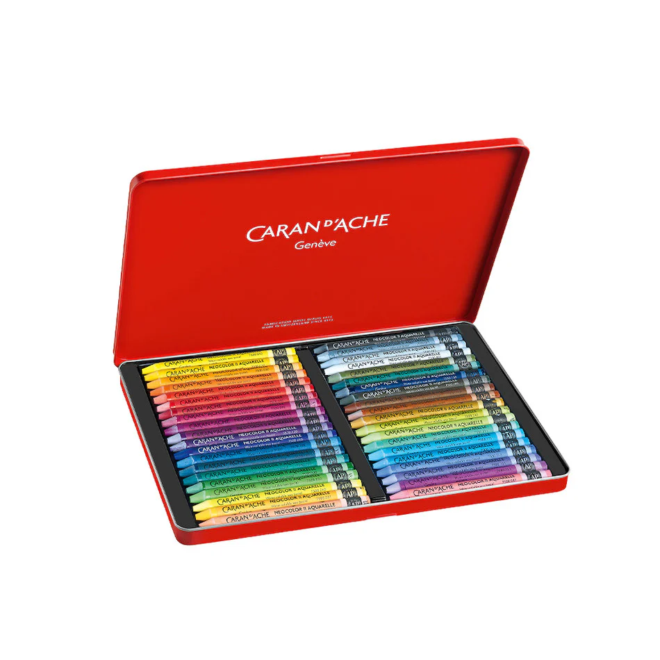 Caran d'Ache Neocolor II Water Soluble Wax Pastels Box of 40 - Image 2