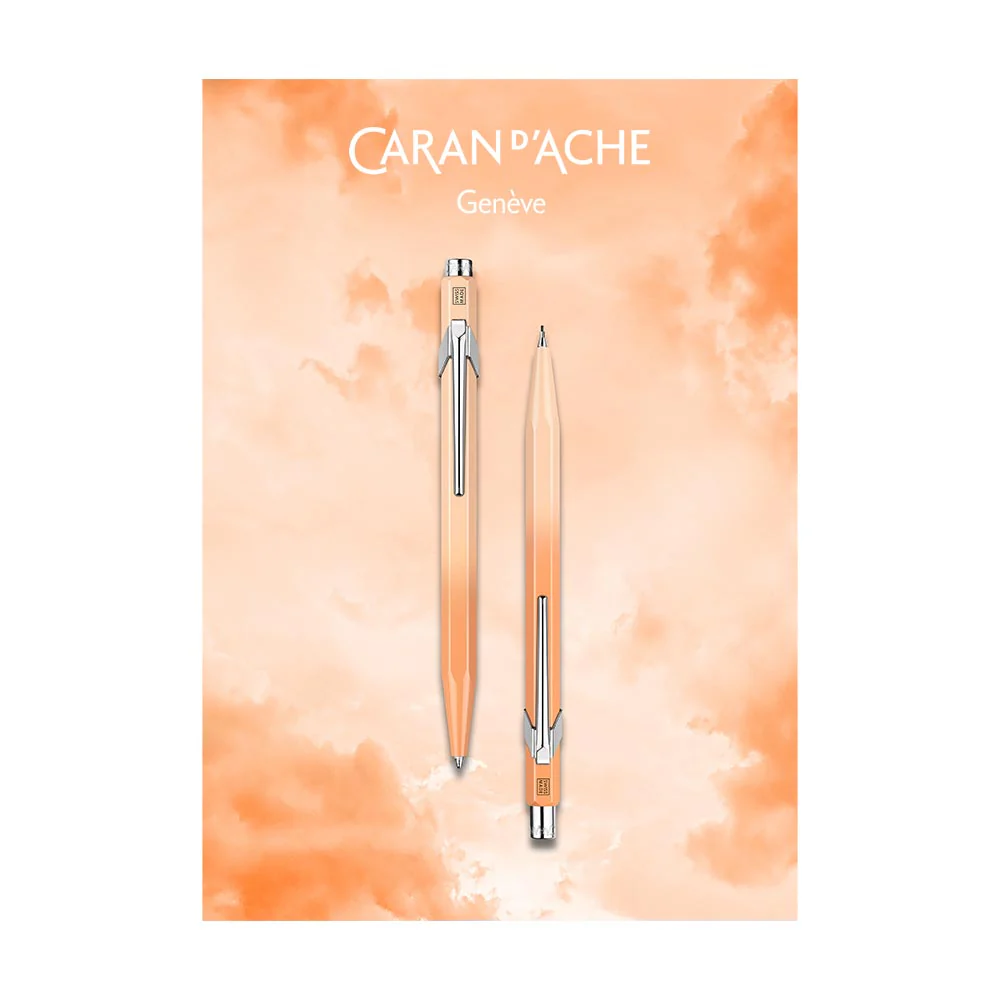 Caran d'Ache Special Edition 849 Ballpoint Pen & 844 Mechanical Pencil 0.5 mm Set Sunset Sky - Image 2