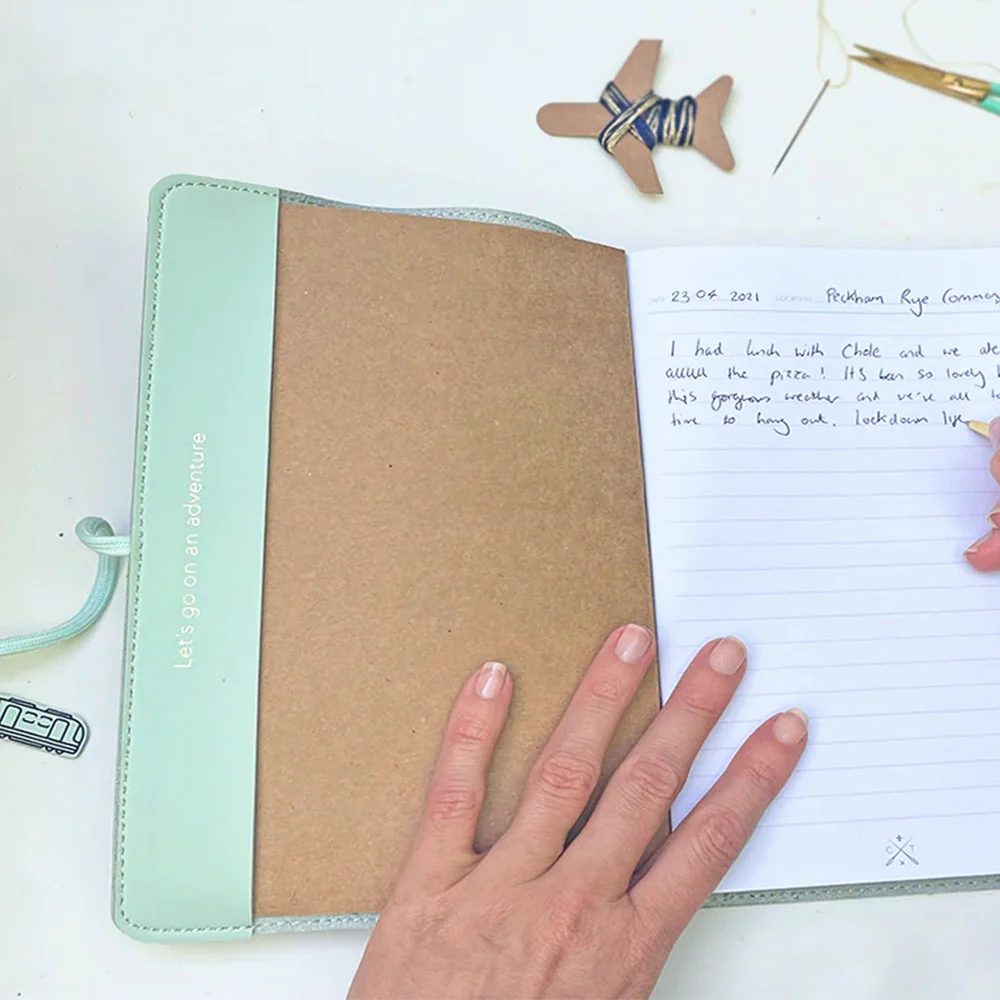 Chasing Threads Stitch Europe Travel Notebook Mint - Image 3