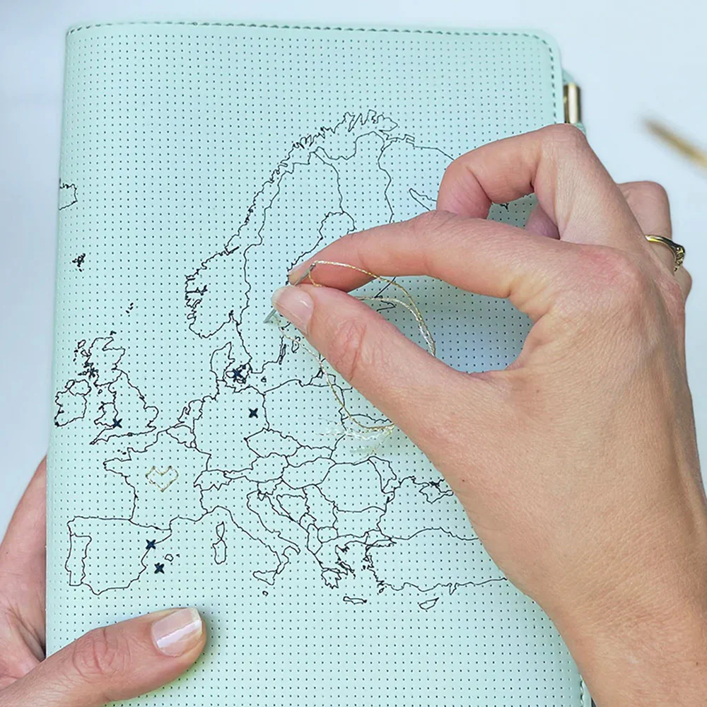 Chasing Threads Stitch Europe Travel Notebook Mint - Image 9