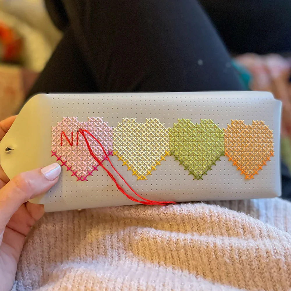 Chasing Threads Stitch Pencil Case Grey - Image 3