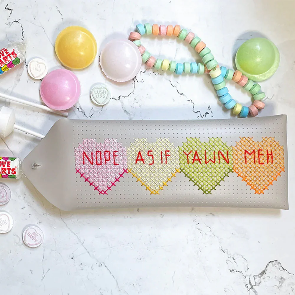 Chasing Threads Stitch Pencil Case Grey - Image 4