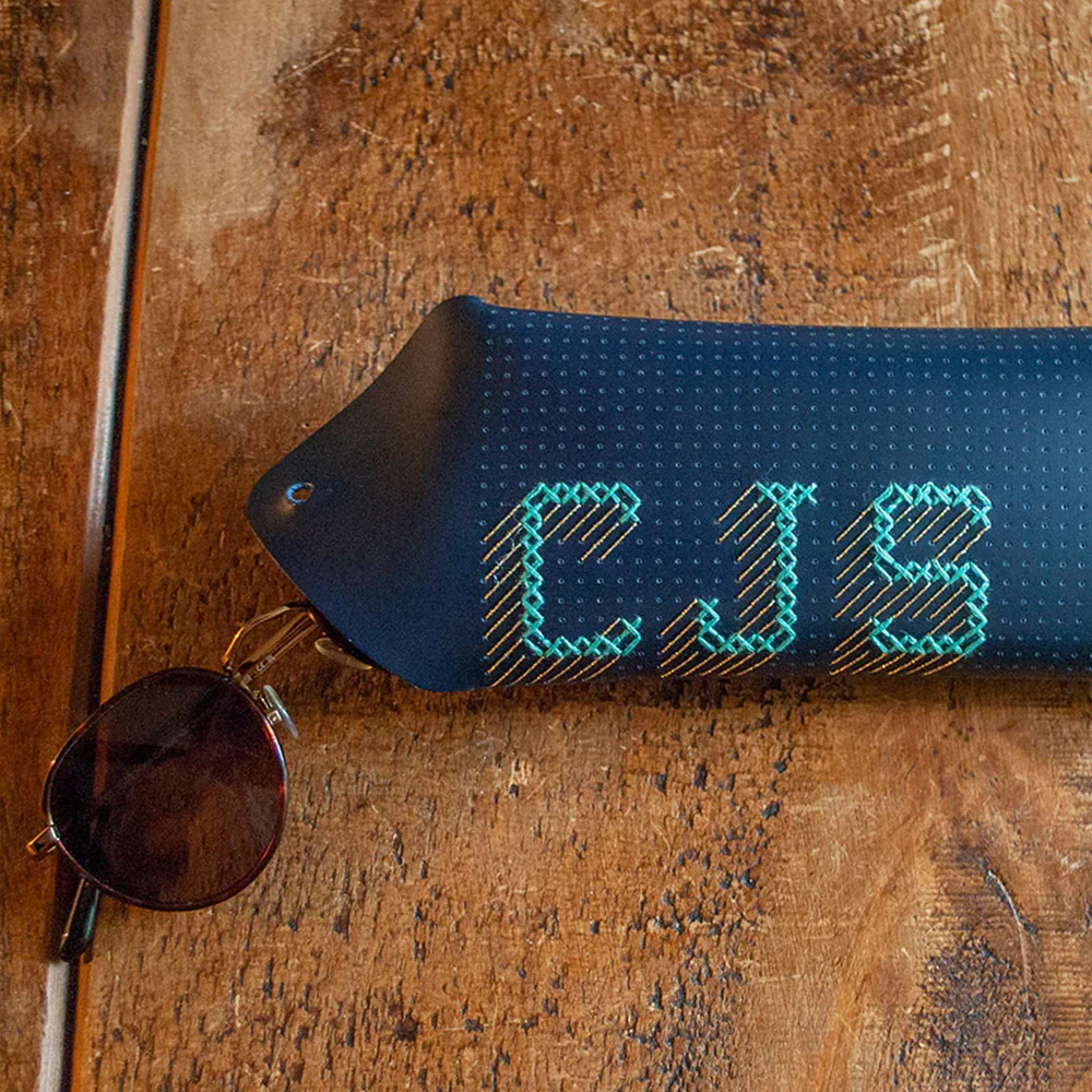 Chasing Threads Stitch Pencil Case Navy - Image 3