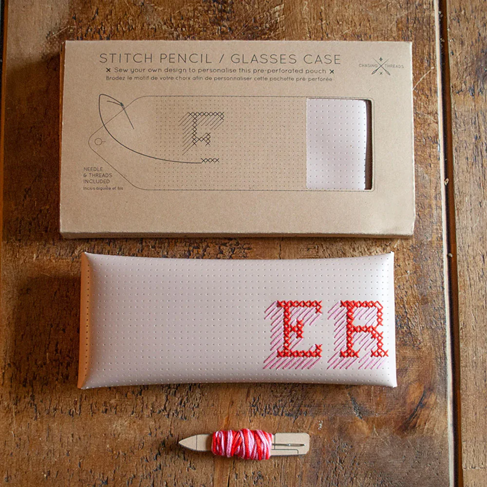 Chasing Threads Stitch Pencil Case Pink - Image 3