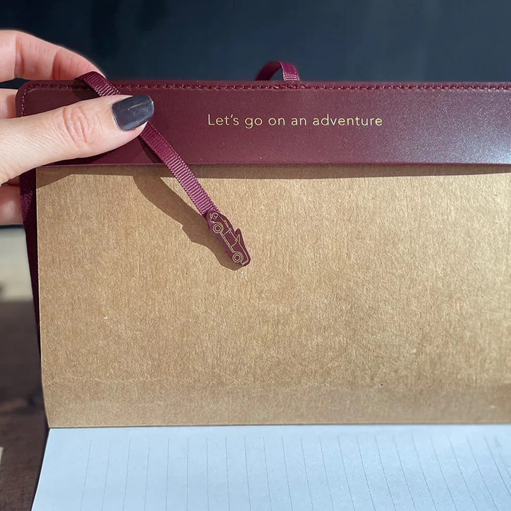 Chasing Threads Stitch USA Travel Notebook Maroon - Image 11