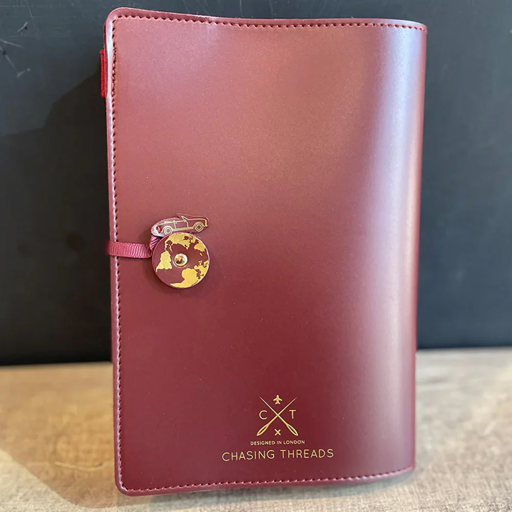 Chasing Threads Stitch USA Travel Notebook Maroon - Image 13