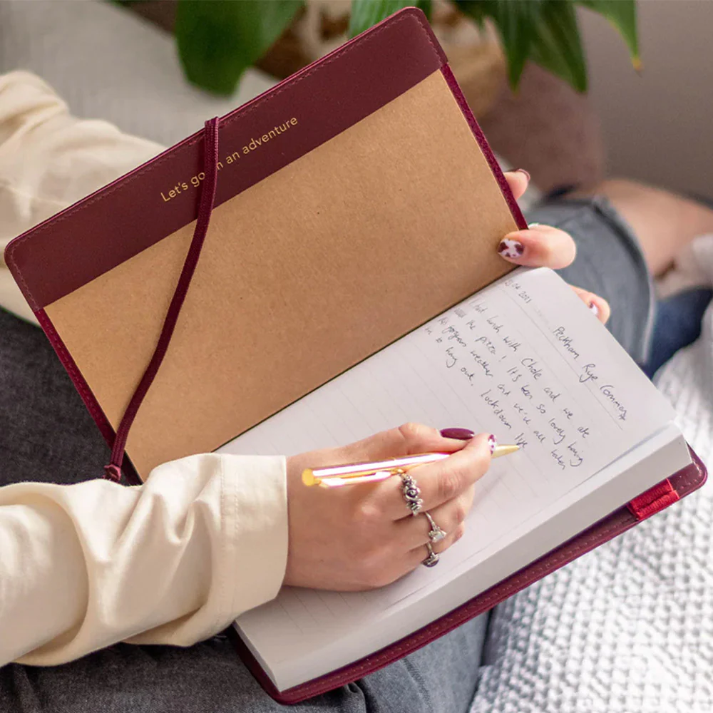 Chasing Threads Stitch USA Travel Notebook Maroon - Image 9
