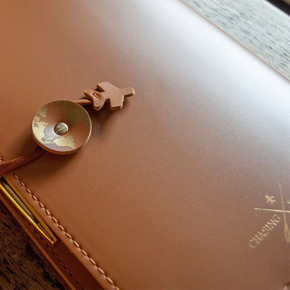 Chasing Threads Stitch World Travel Notebook Brown - Image 11