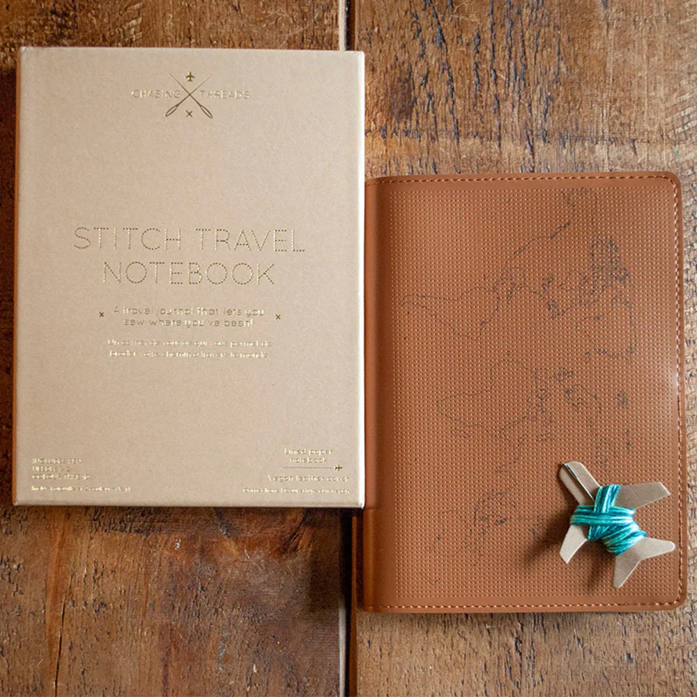 Chasing Threads Stitch World Travel Notebook Brown - Image 14