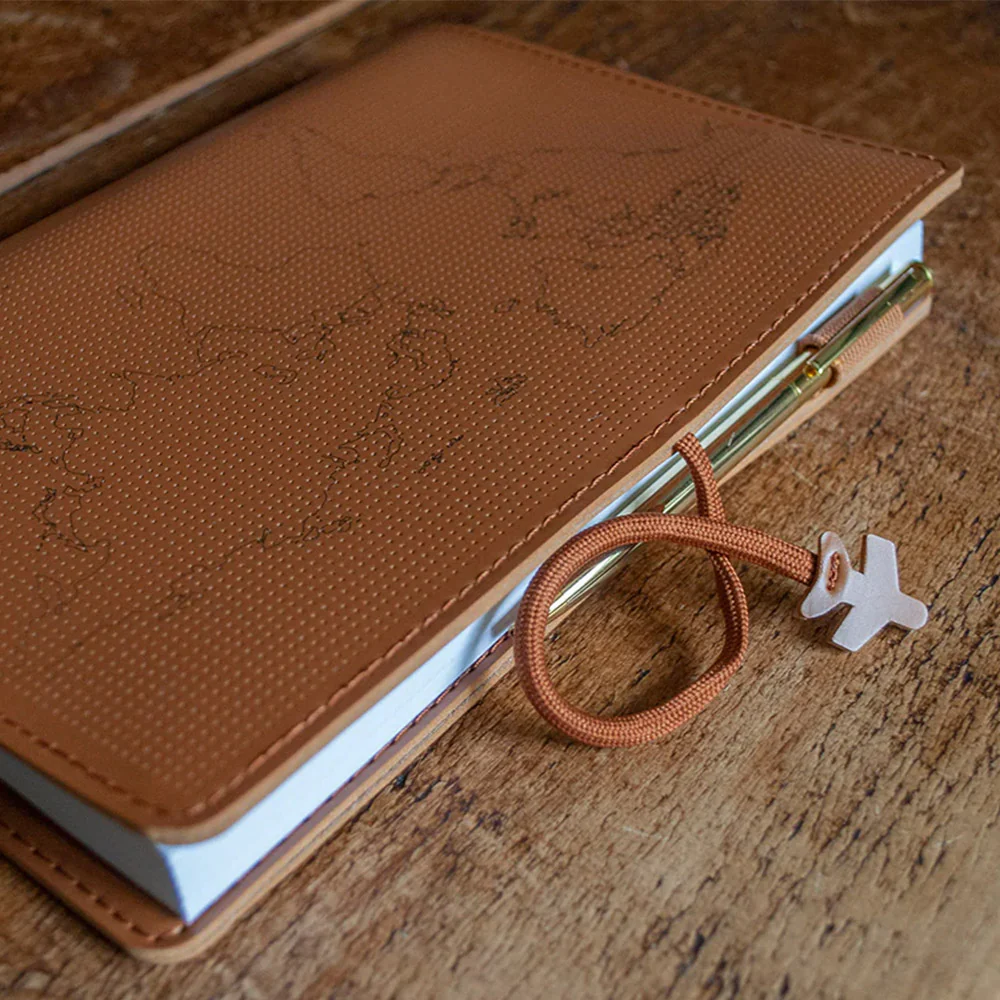 Chasing Threads Stitch World Travel Notebook Brown - Image 3
