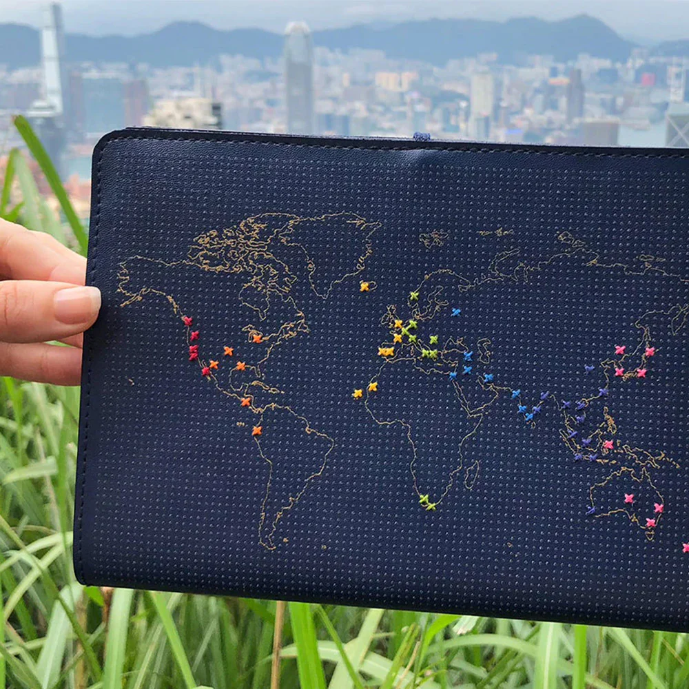 Chasing Threads Stitch World Travel Notebook Navy - Image 10