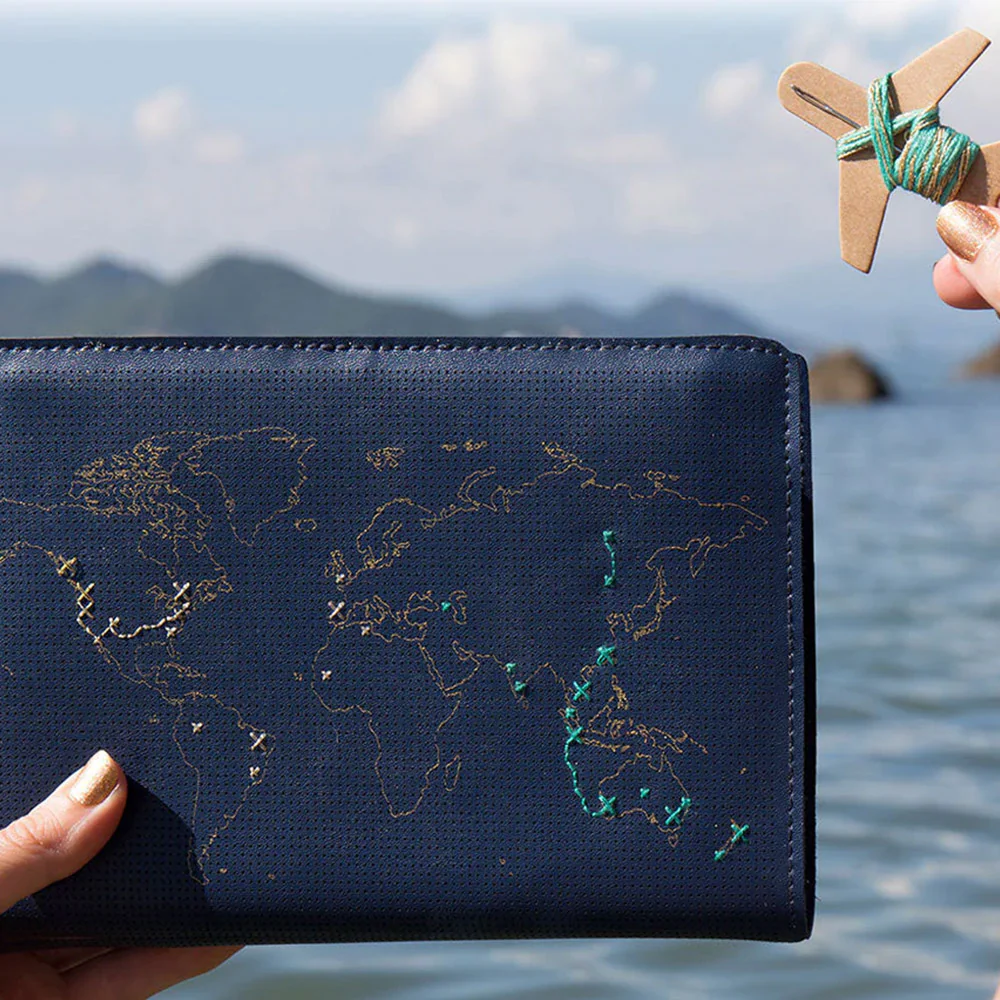 Chasing Threads Stitch World Travel Notebook Navy - Image 11