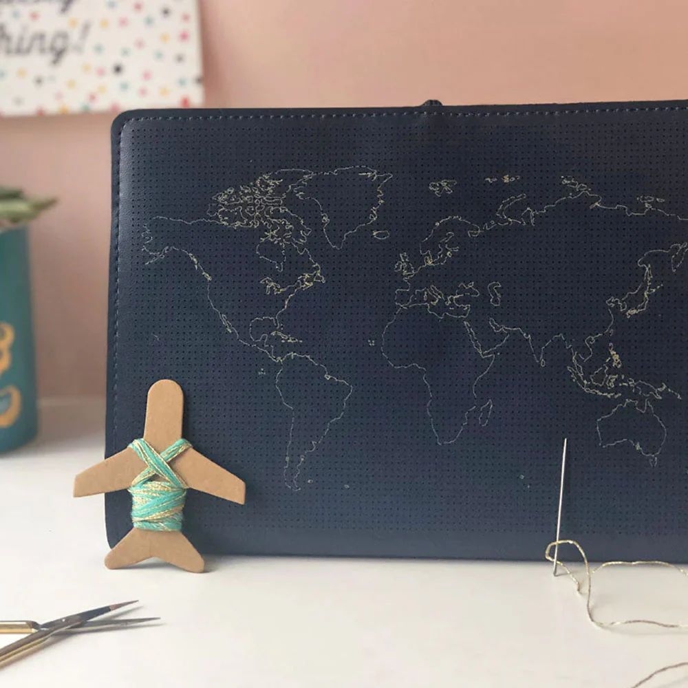 Chasing Threads Stitch World Travel Notebook Navy - Image 14