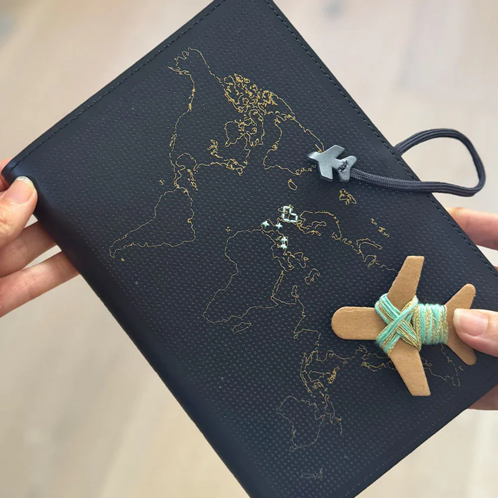 Chasing Threads Stitch World Travel Notebook Navy - Image 4