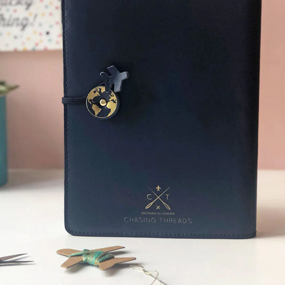Chasing Threads Stitch World Travel Notebook Navy - Image 6