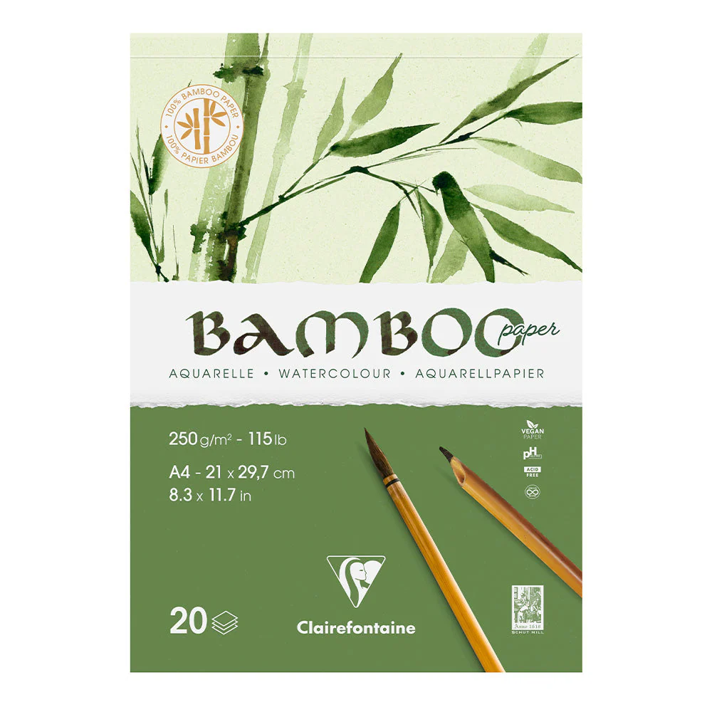 Clairefontaine Glued Pad 20 Sheets Bamboo A4