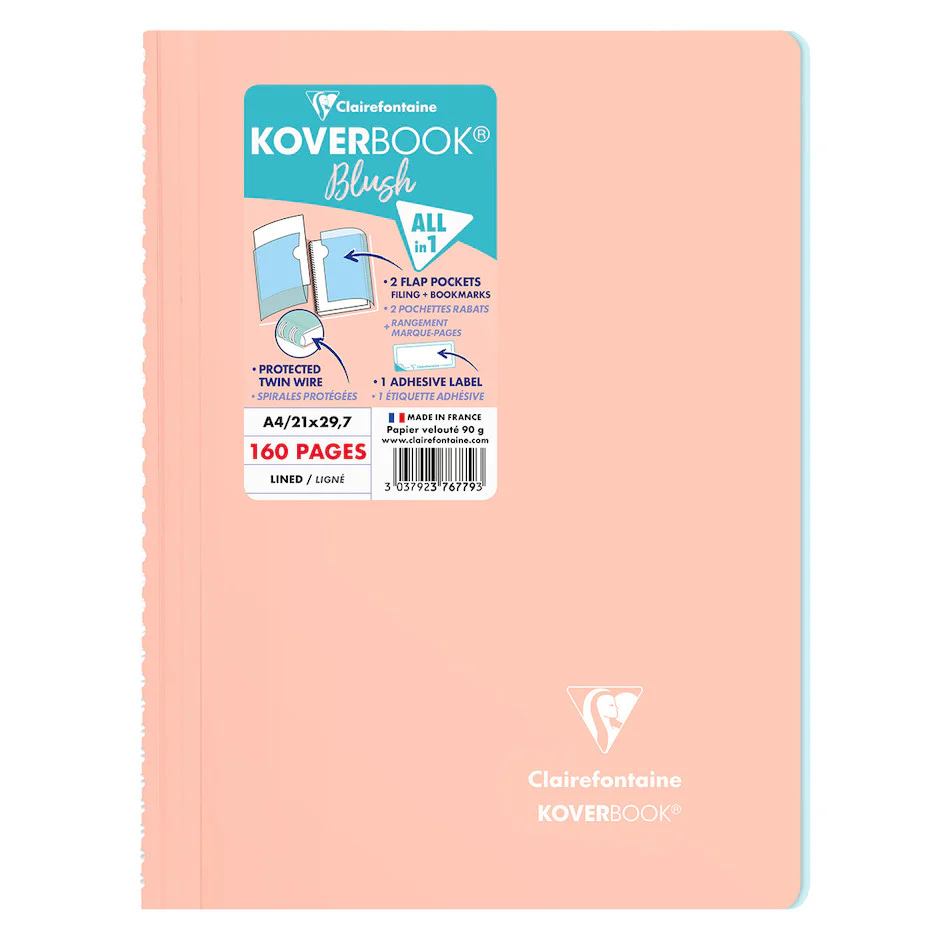Clairefontaine Koverbook Blush Wirebound Notebook A4 - Image 2