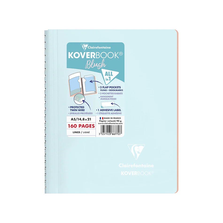 Clairefontaine Koverbook Blush Wirebound Notebook A5 - Image 2