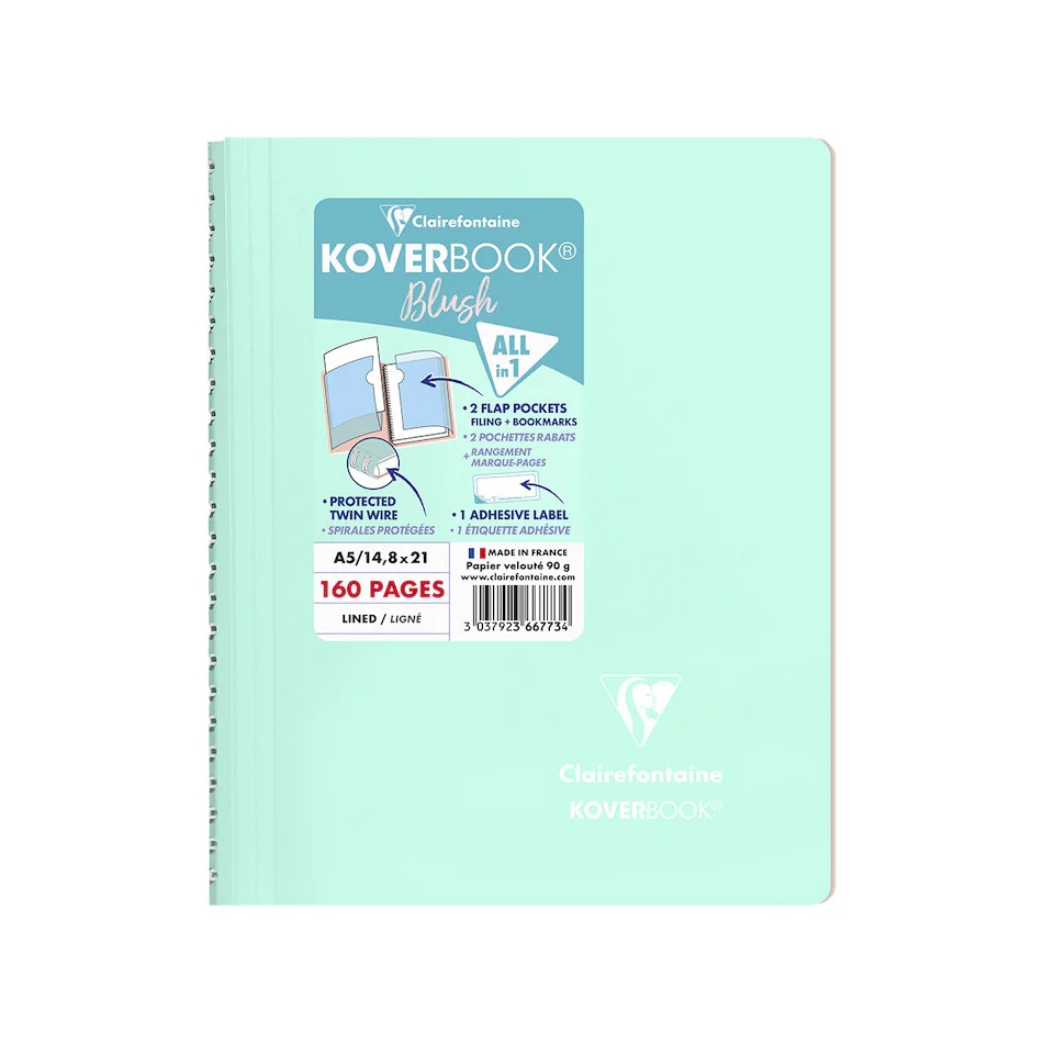 Clairefontaine Koverbook Blush Wirebound Notebook A5 - Image 4