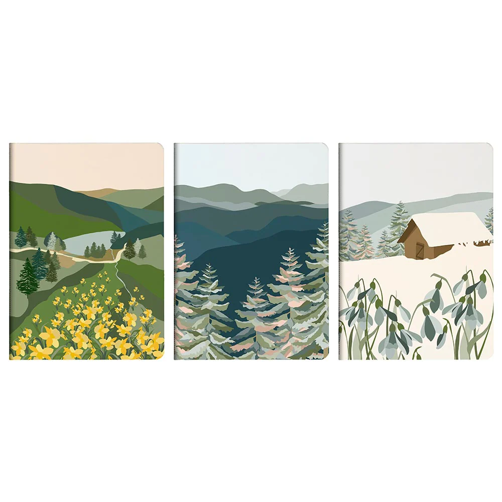 Clairefontaine La Vie En Vosges Stapled Notebook Sewn On Spine A5 Assorted - Image 2