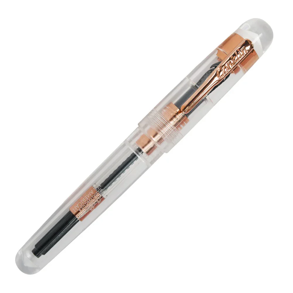 Conklin All American Demonstrator Fountain Pen Special Eyedropper Edition Rose Gold - Image 5