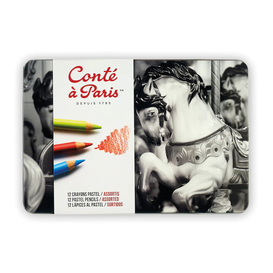 Conté à Paris Pastel Pencil Metal Box of 12 Assorted - Image 2