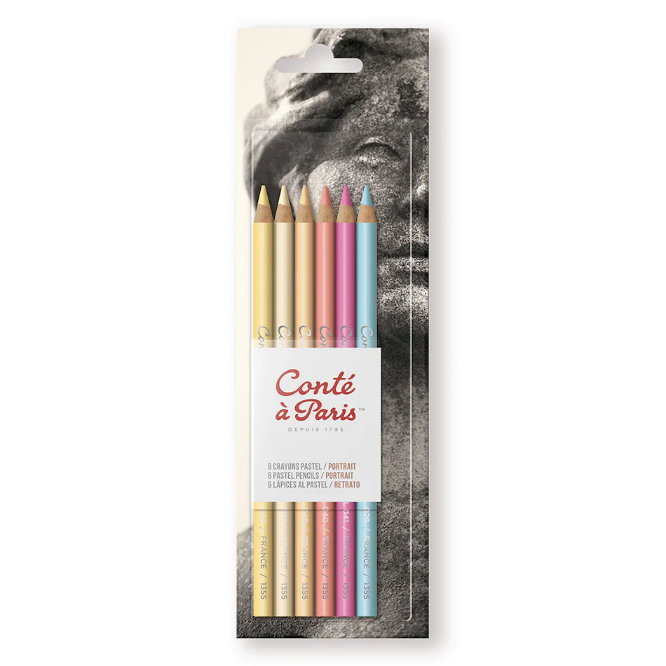 Conté à Paris Pastel Pencil Set of 6 Portrait
