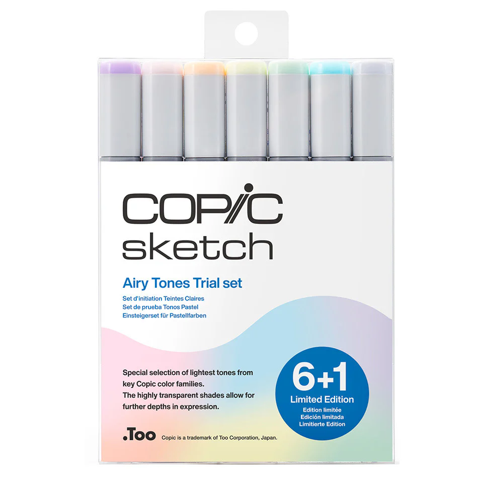 Copic Airy Tones Trial Set 6+1 Limited Edition