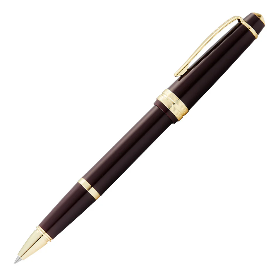 Cross Bailey Light Rollerball Pen Burgundy Red with Gold Trim - Image 2