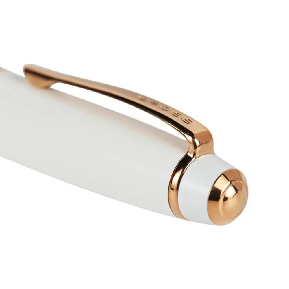 Cross Bailey Rollerball Pen White Lacquer with Rose Gold Trim - Image 3