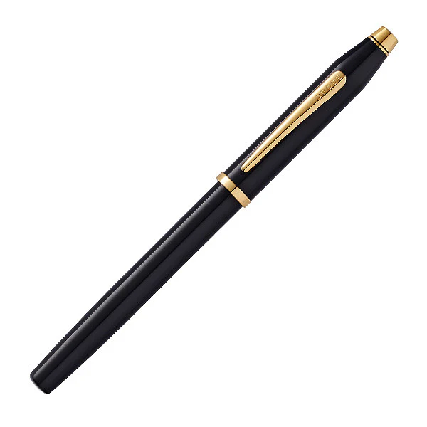Cross Century II Rollerball Pen Black Lacquer with Gold Trim - Image 2